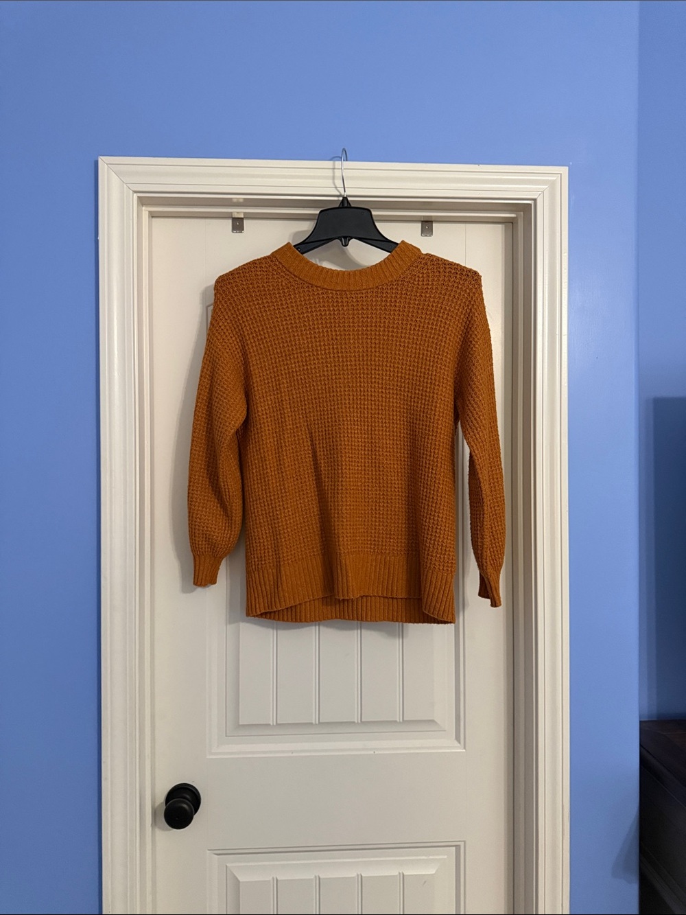 American Eagle Outfitters Textured Crewneck Sweater in Orange